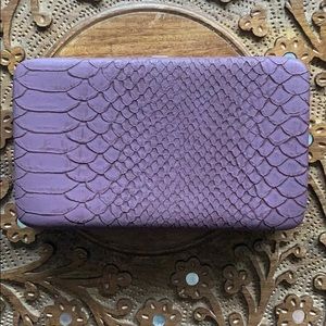Target Brand Plum Faux Croc-Embossed Wallet
